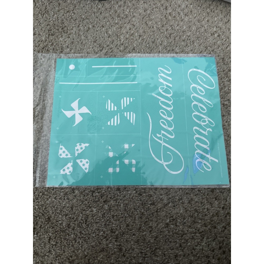 Chalk‎ Couture Celebrate Freedom B191107 Sign Transfer Stencil New 8x10 Size